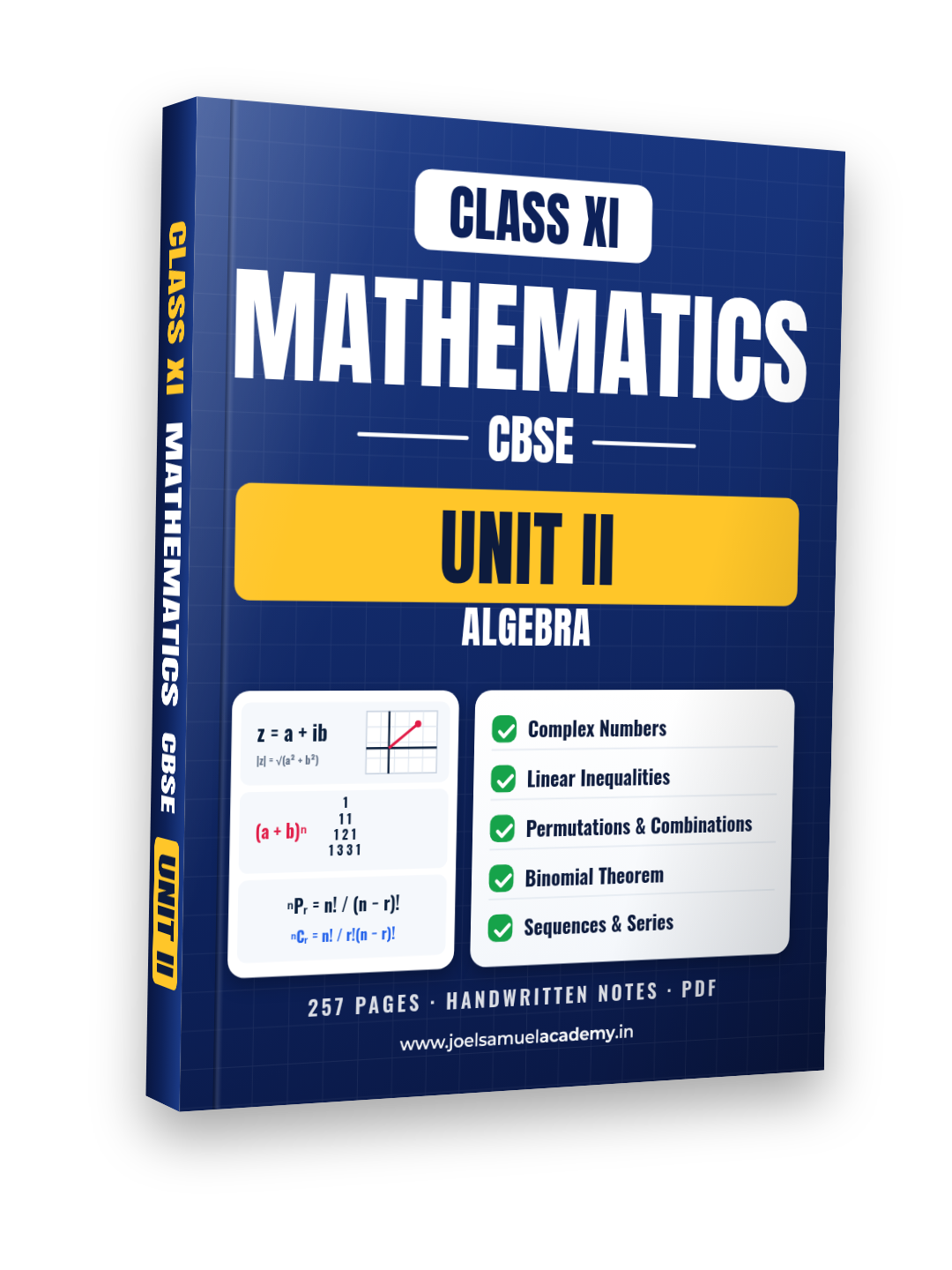 CBSE Class 11 Mathematics — Unit II: Algebra