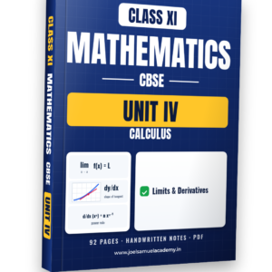 CBSE Class 11 Mathematics — Unit IV: Calculus