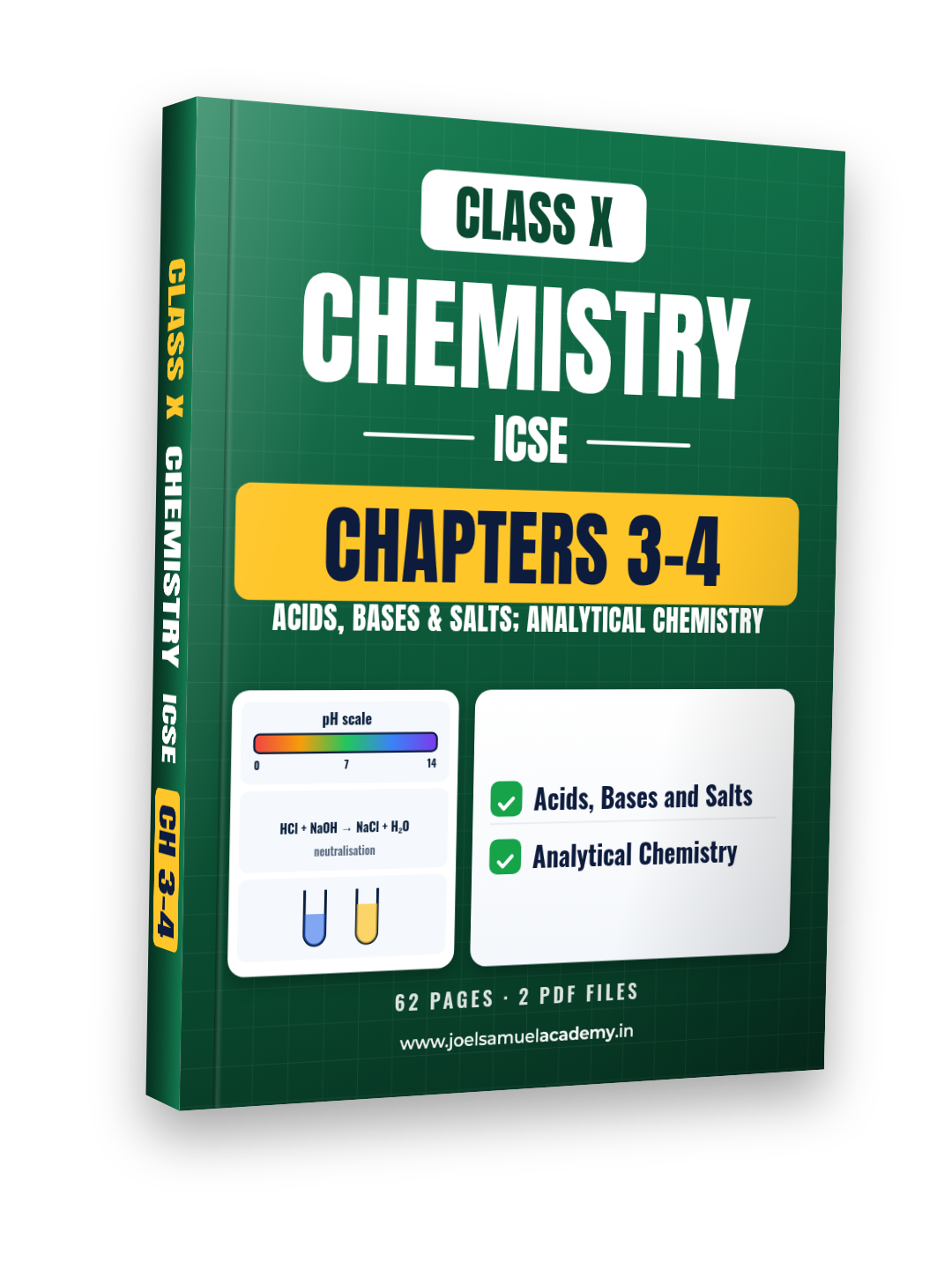 ICSE Class 10 Chemistry — Ch 3–4: Acids, Bases & Salts; Analytical Chemistry