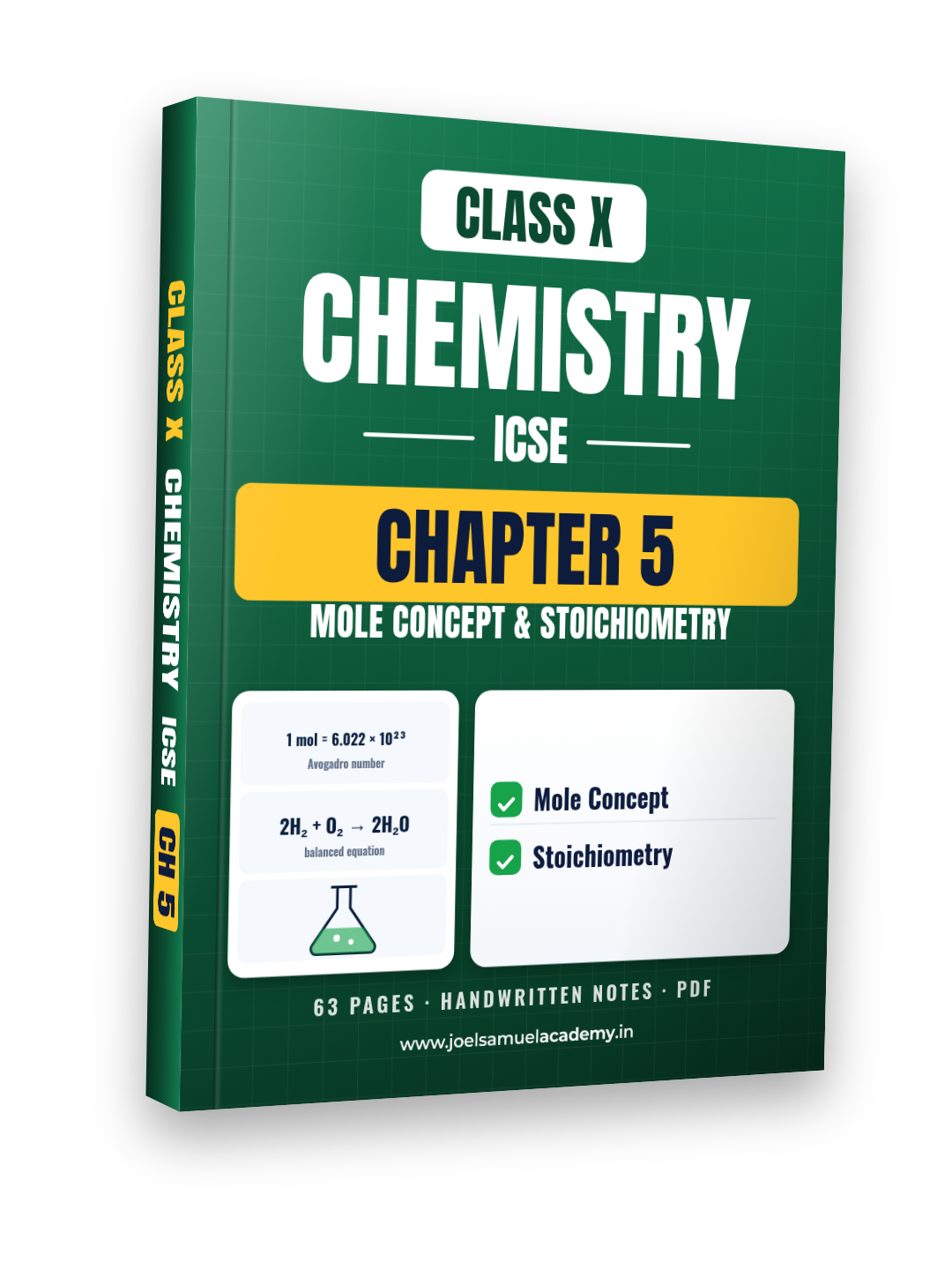 ICSE Class 10 Chemistry — Ch 5: Mole Concept & Stoichiometry